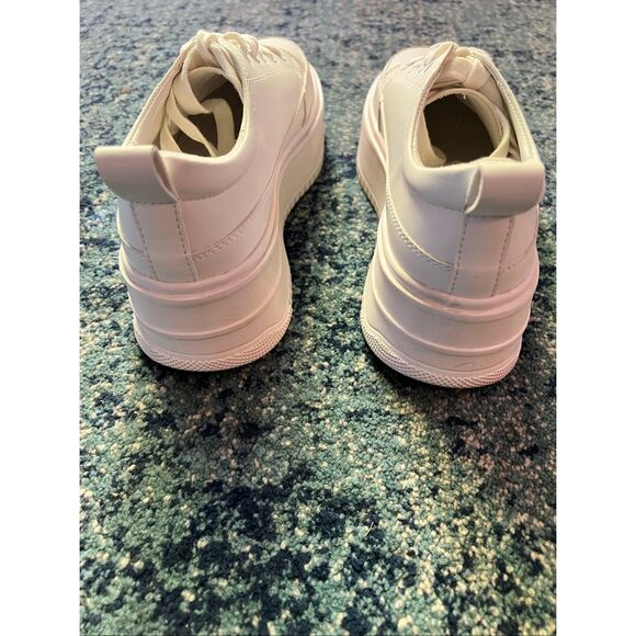 Princess Polly White Dylan Platform Sneakers Size 7 - Picture 5 of 8